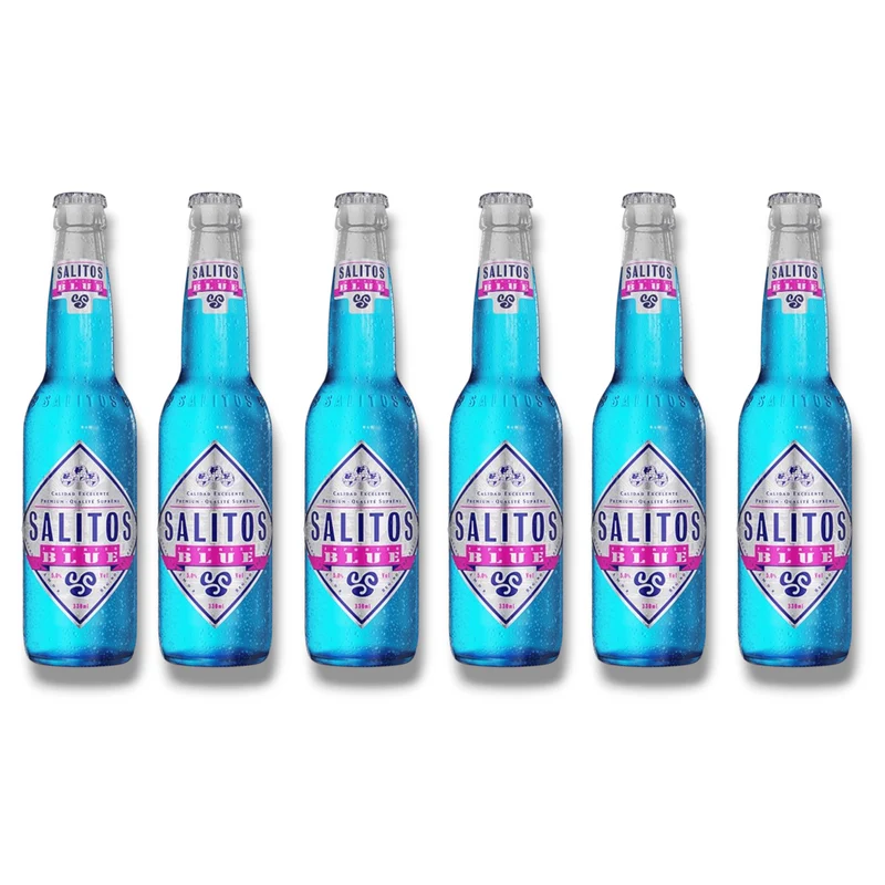 Salitos Blue 0,33 l – Fruchtwein-Mischgetränk mit Blaubeergeschmack 5 % Vol.