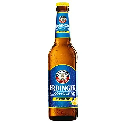 Erdinger Alkoholfrei Zitrone 0,33l – Isotonischer Zitronen-Weizenmix