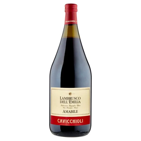 Cavicchioli Lambrusco dell'Emilia IGT Vino Frizzante - Rosso Amabile 1,5 L