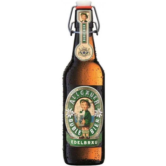 Allgäuer Büble Edelbräu – Premium Lagerbier aus dem Allgäu – 500ml Flasche
