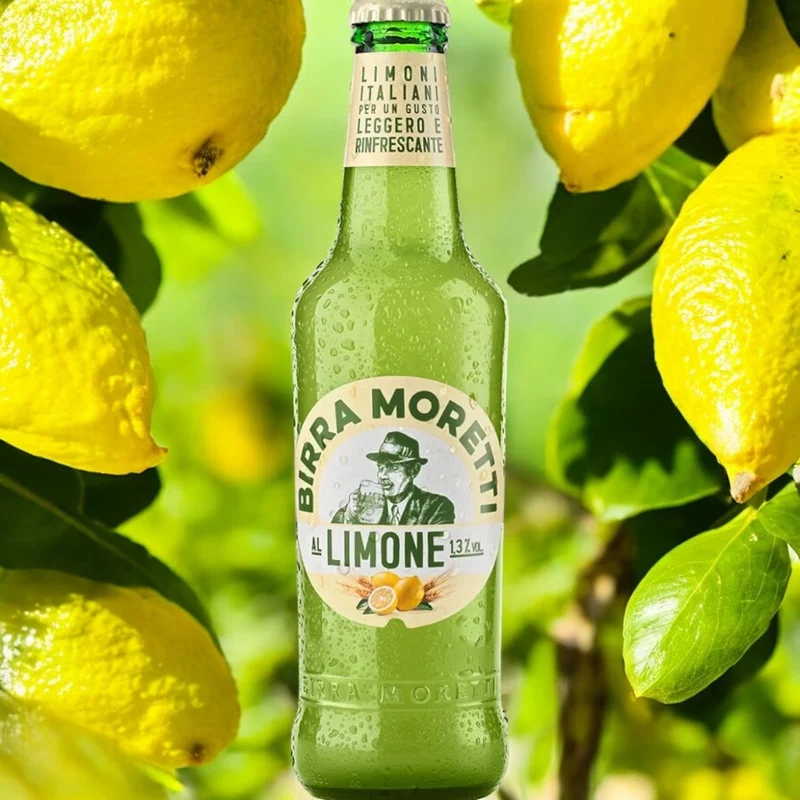 Birra Moretti Limone 0,3l -Erfrischendes italienisches Radler mit 1,3 % Vol.