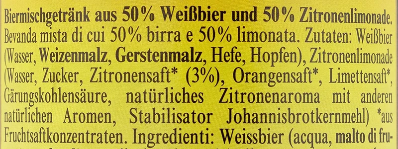 Paulaner Weißbier-Zitrone 0,5l- Biermischgetränk mit 2,7% Vol.