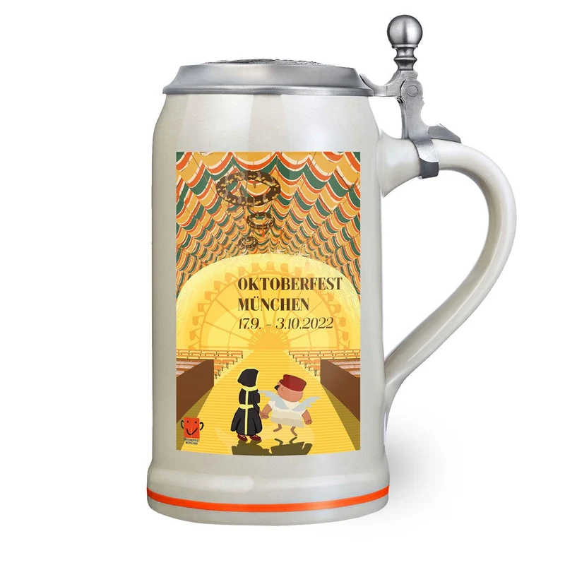 Offizieller Oktoberfestkrug 2022 mit Deckel
