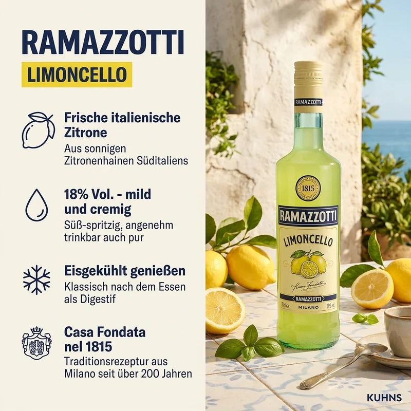 Ramazzotti Limoncello 0,7l, alc. 18 Vol.-%