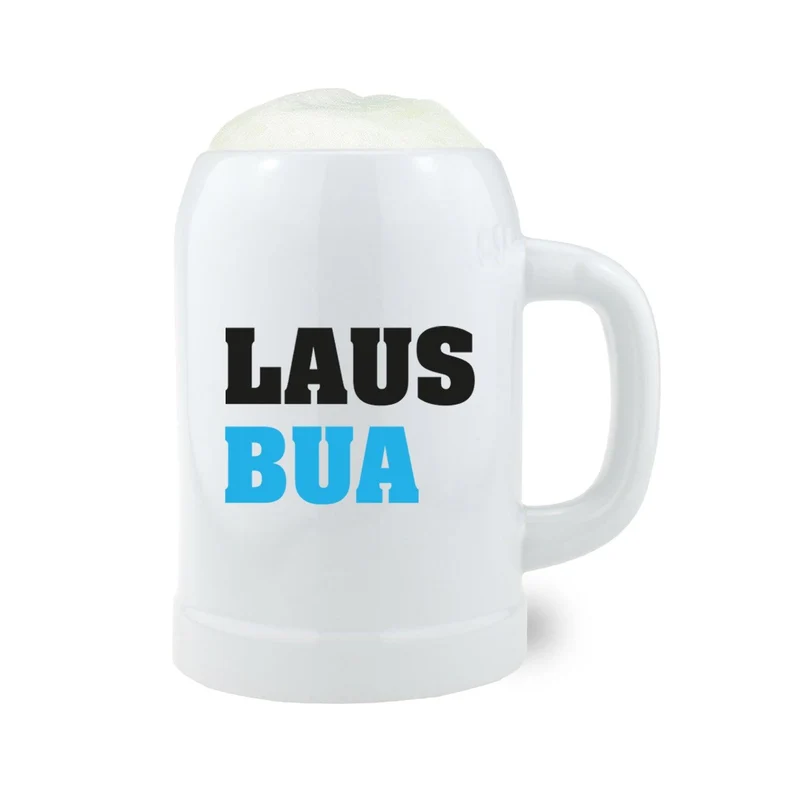 Bierkrug "Lausbua" aus Porzellan