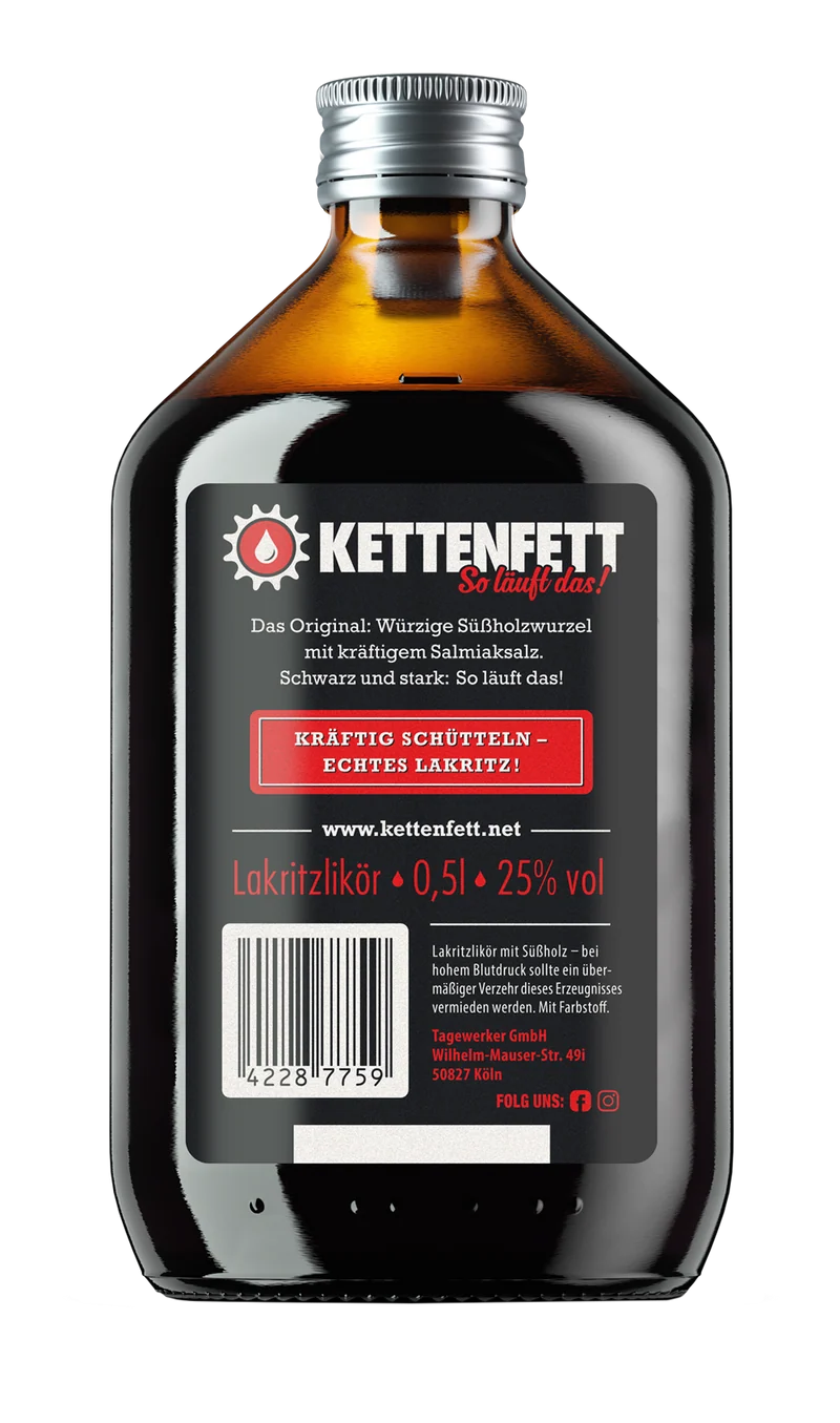 Kettenfett Lakritz-Likör 0,5l, alc. 25 Vol.-%