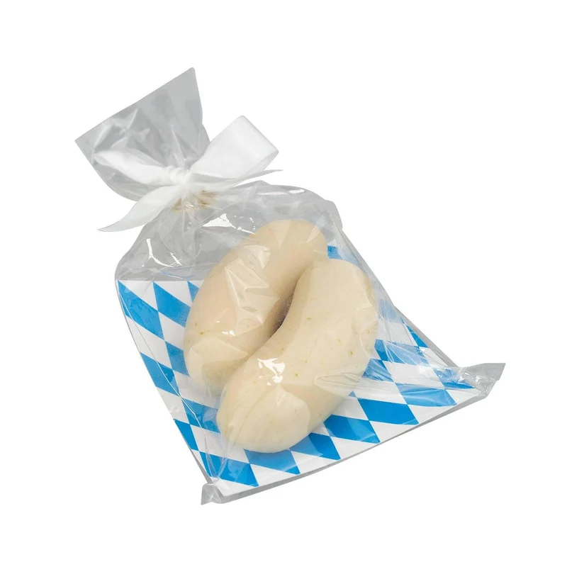 Weißwurscht aus Marzipan