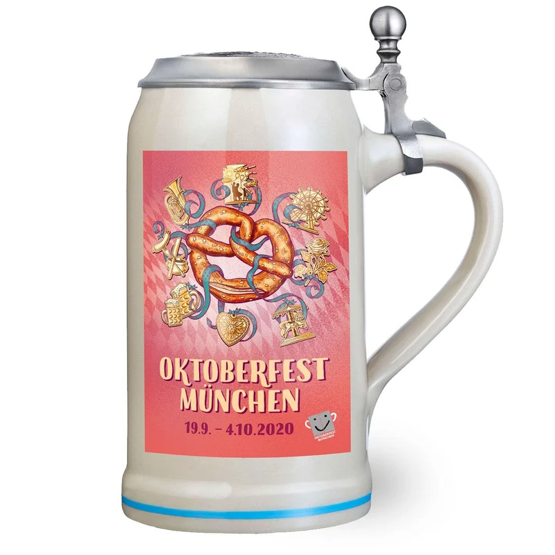 Offizieller Oktoberfestkrug 2020 mit Deckel