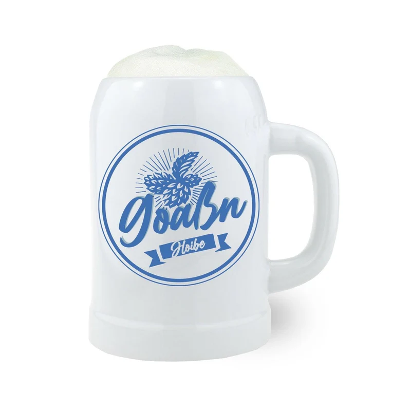 Bayerischer Bierkrug "Goaßnhoibe"