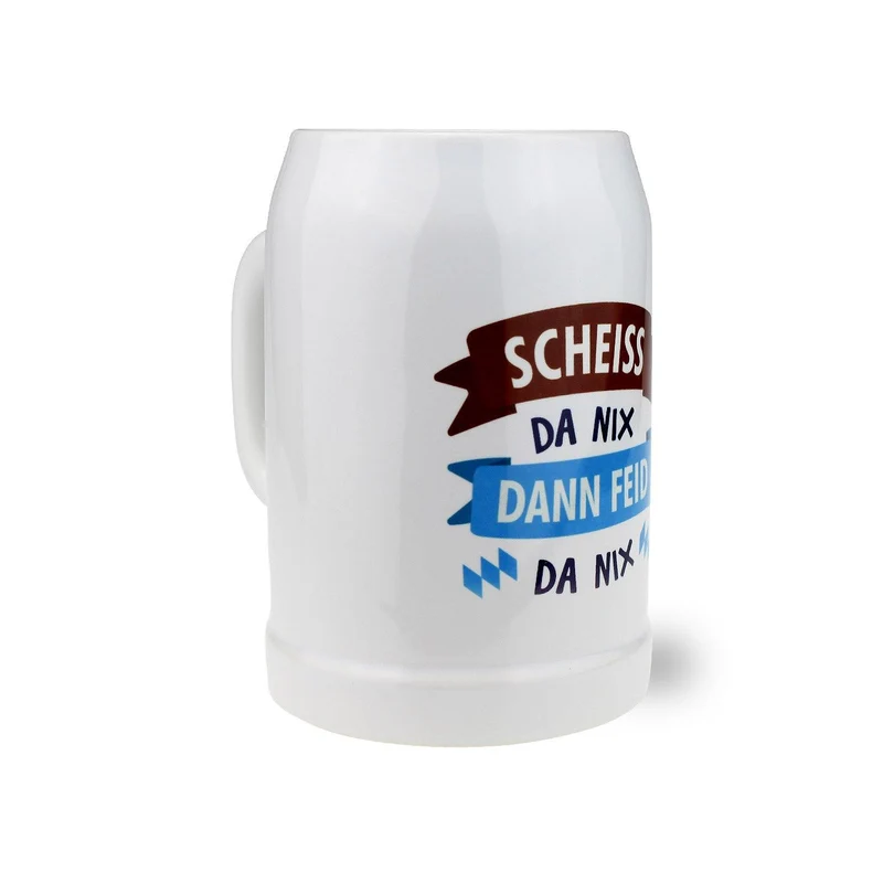 Bierkrug "scheiss da nix"