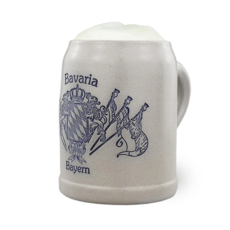 PREMIUM Bierkrug "Bayernwappen mit Fahnen"