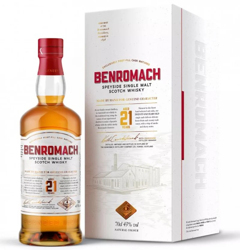 Benromach 21 Jahre 0,7l, alc. 43 Vol.-%