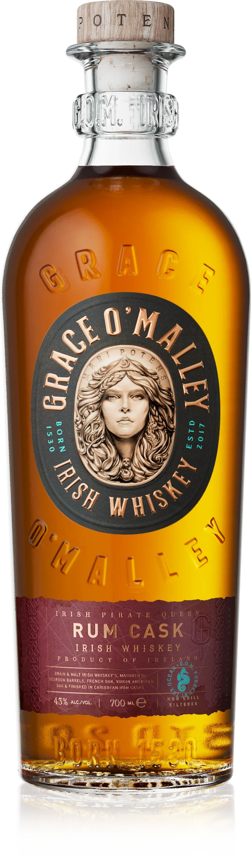 Grace O'Malley Rum Cask Irish Whiskey 0,7l, alc. 43 Vol.-%