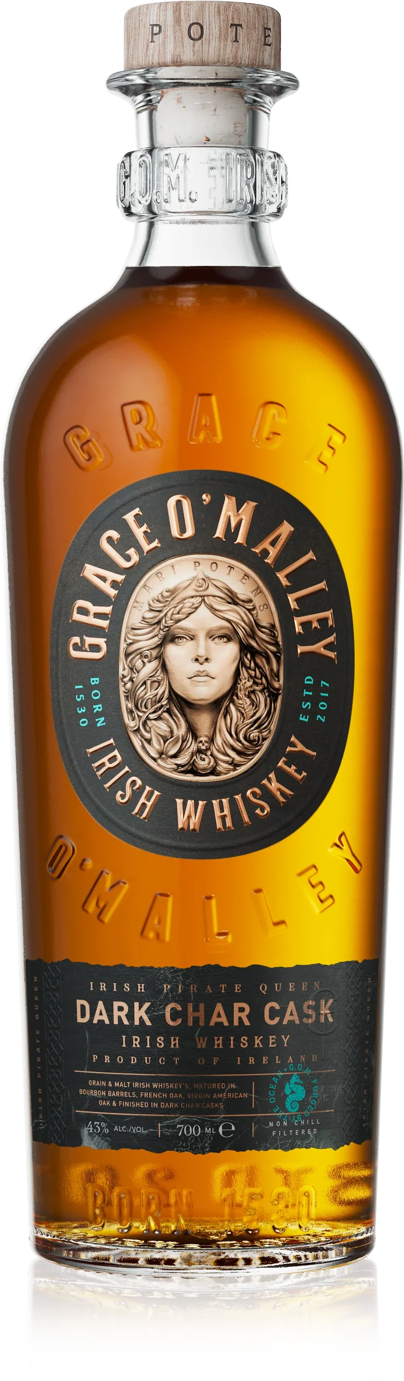 Grace O'Malley Dark Char Cask Irish Whiskey 0,7l, alc. 43 Vol.-%
