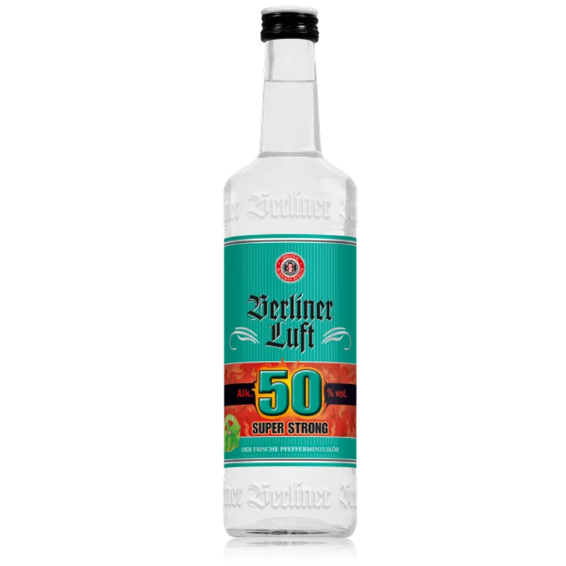Berliner Luft Super Strong Pfefferminzlikör, 0,7l, alc. 50 Vol.-%