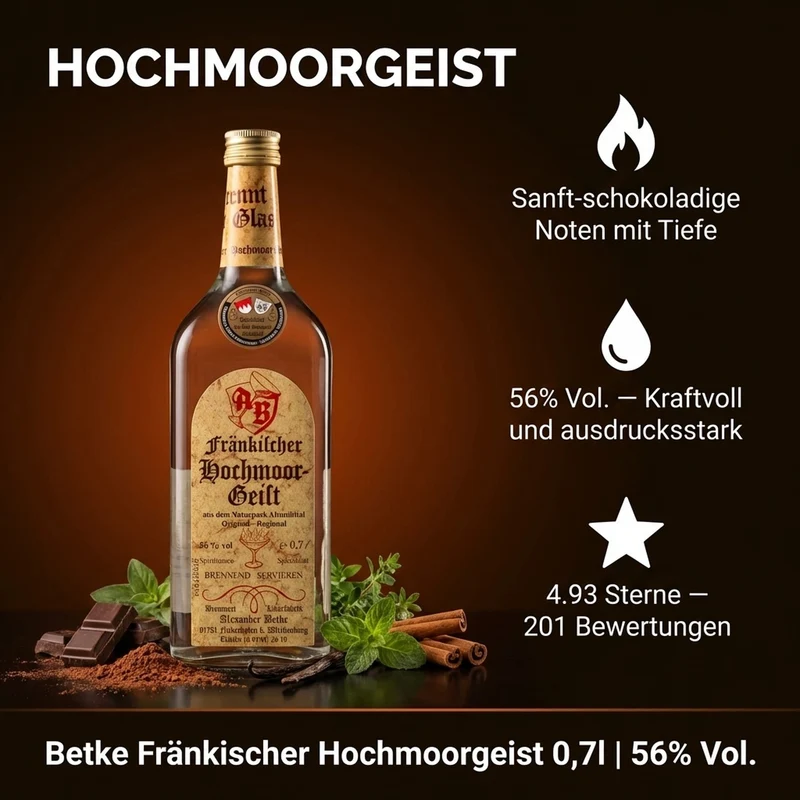 Betke Fränkischer Hochmoorgeist 0,7l, alc. 56 Vol.-%