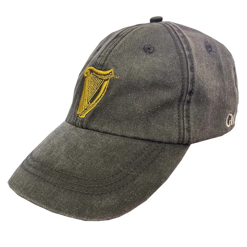 Guinness Harp Washed Black Baseball Cap