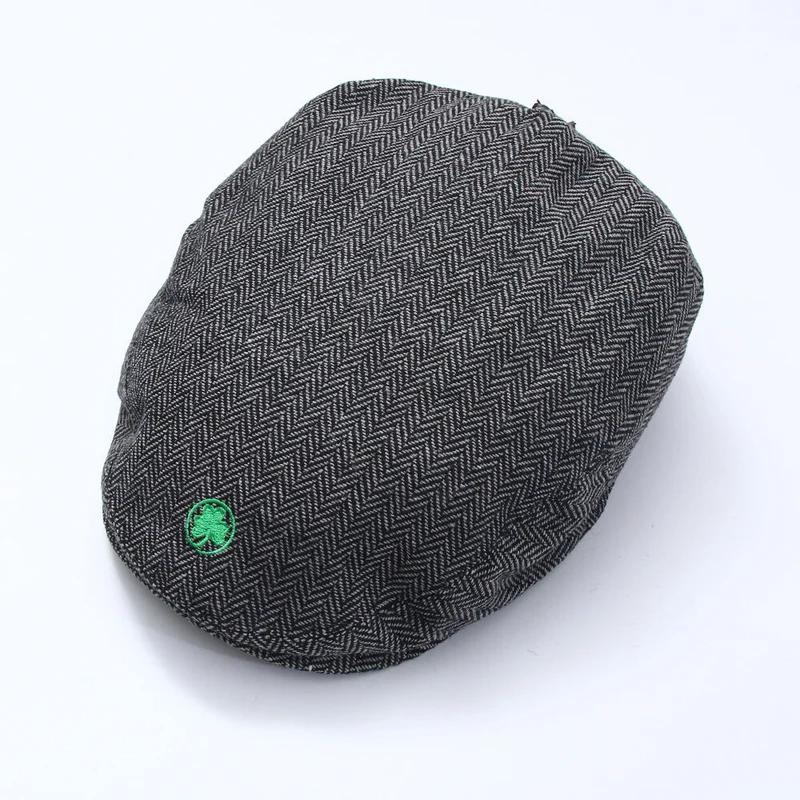 Everyman Grey Herringbone Tweed Hat