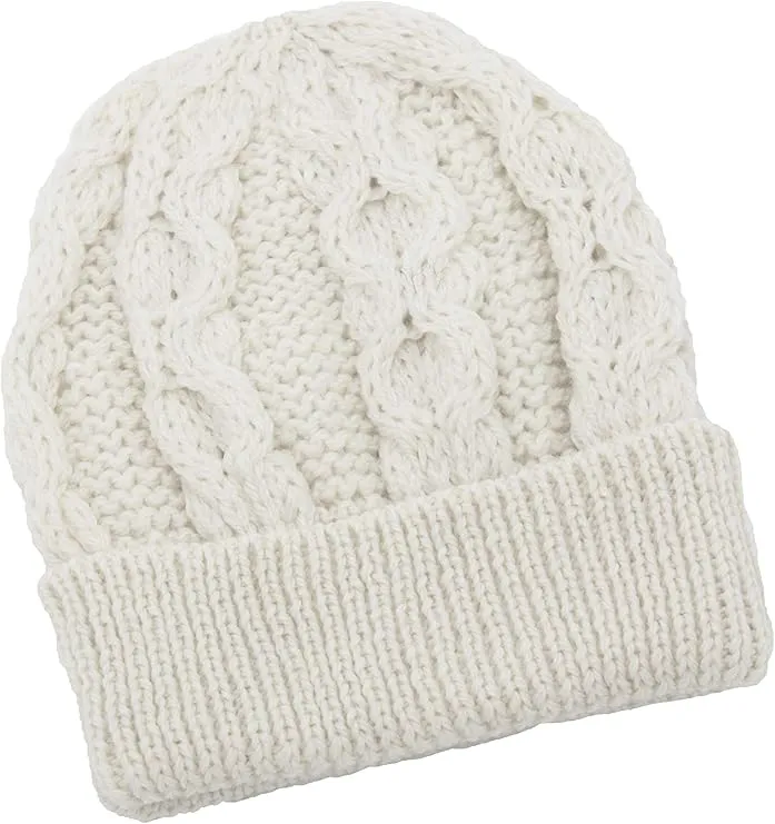 Merino Wool Honeycomb Hat Natural White