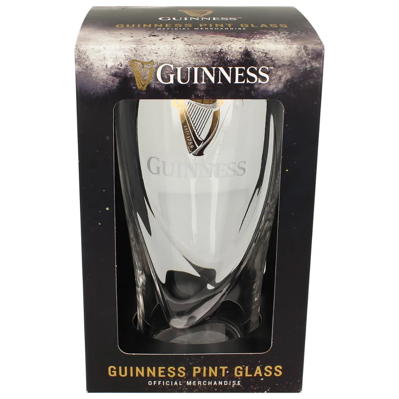 Guinness 540ml Pint Glass With Engraving & Gift Box