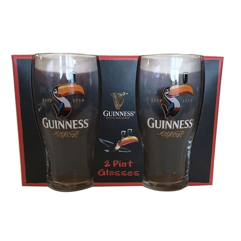 Guinness Toucan Design Two Pack Pint Glasses