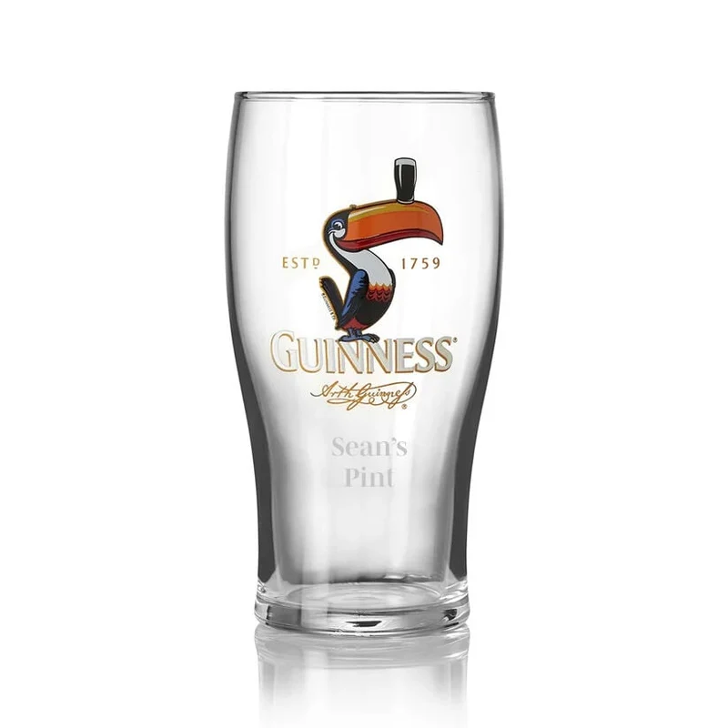 Guinness Toucan Design Two Pack Pint Glasses