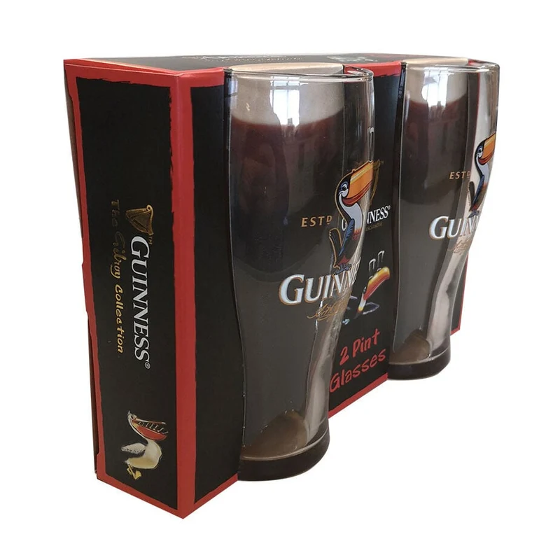 Guinness Toucan Design Two Pack Pint Glasses