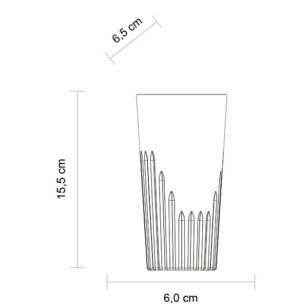 Kunststoffglas Riva conic mit Schliff | 0,3L | im 2 -er Set