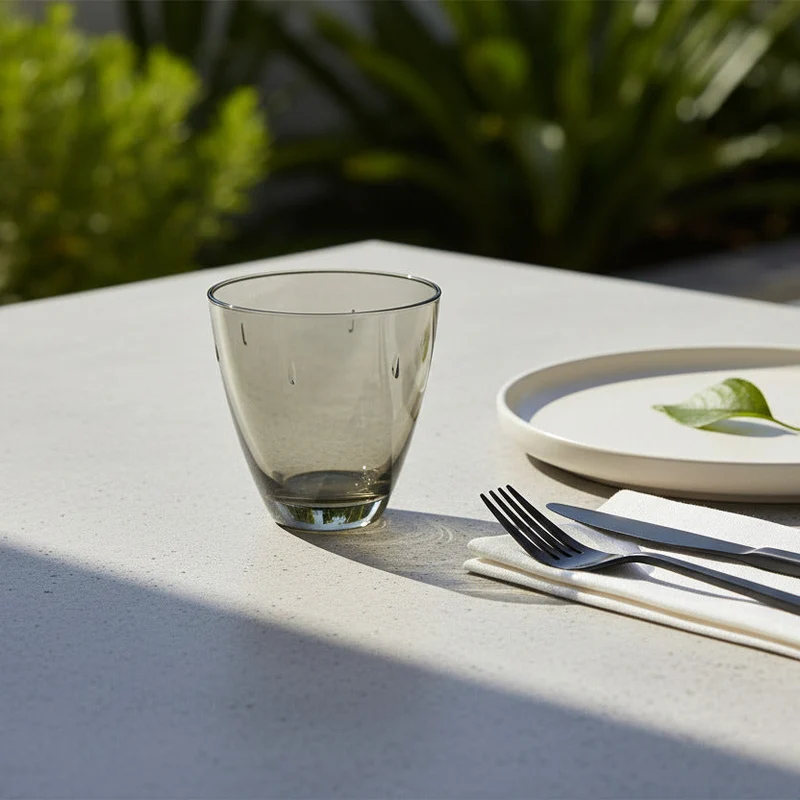 Kunststoffglas Drop | 0,3L rauchfarben | 2-er Set