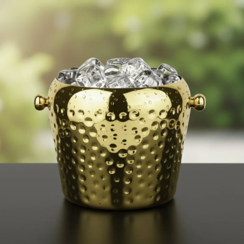 Eiswürfelbehälter Golden Globe | Metall | 2 Liter