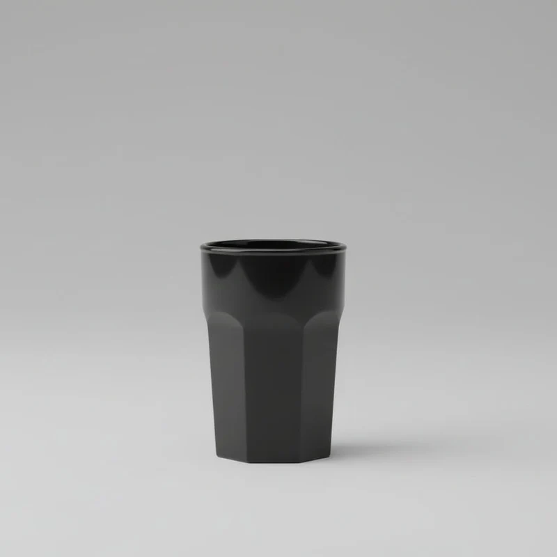 Kunststoffglas Schnapsglas schwarz | 6-er Set