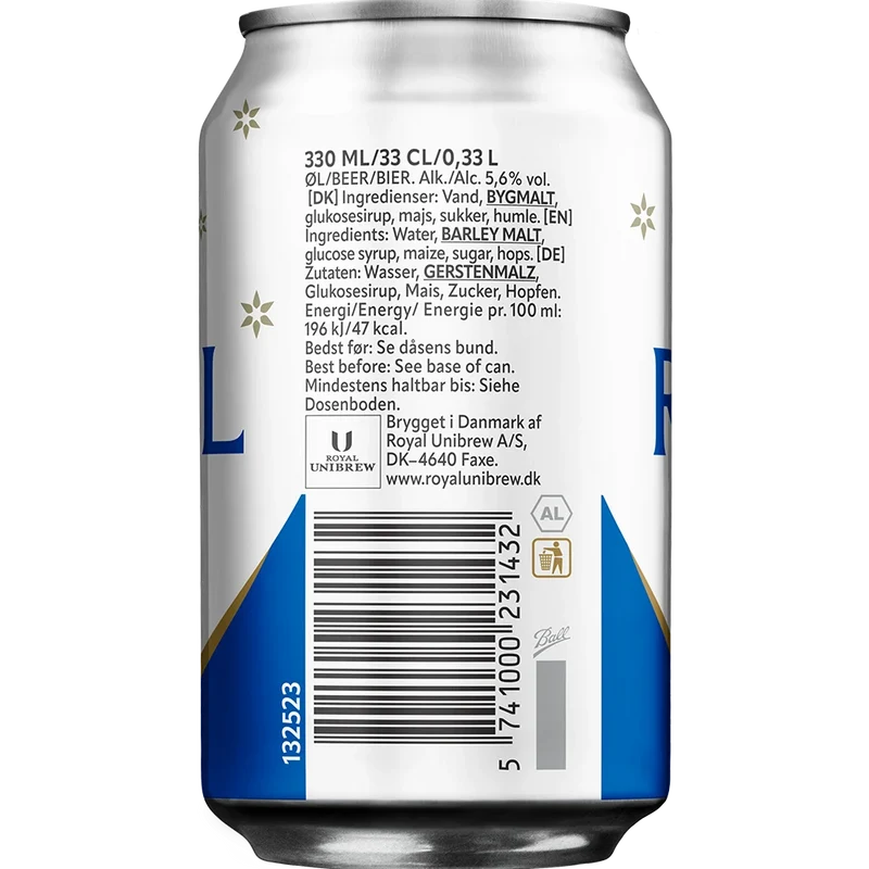 Royal X-Mas 5,6% 18x0,33L Dose zzgl. DPG Pfand