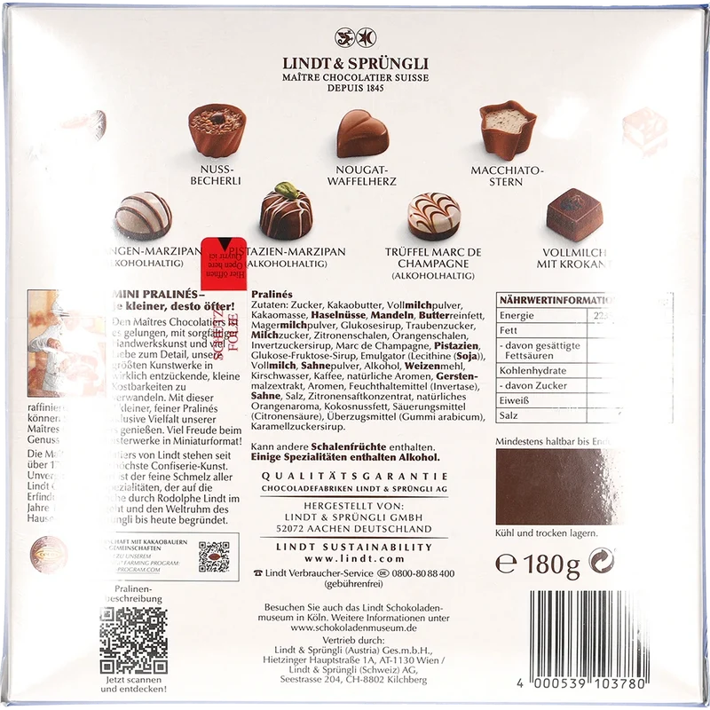 Lindt Mini Pralinés 180G PCK