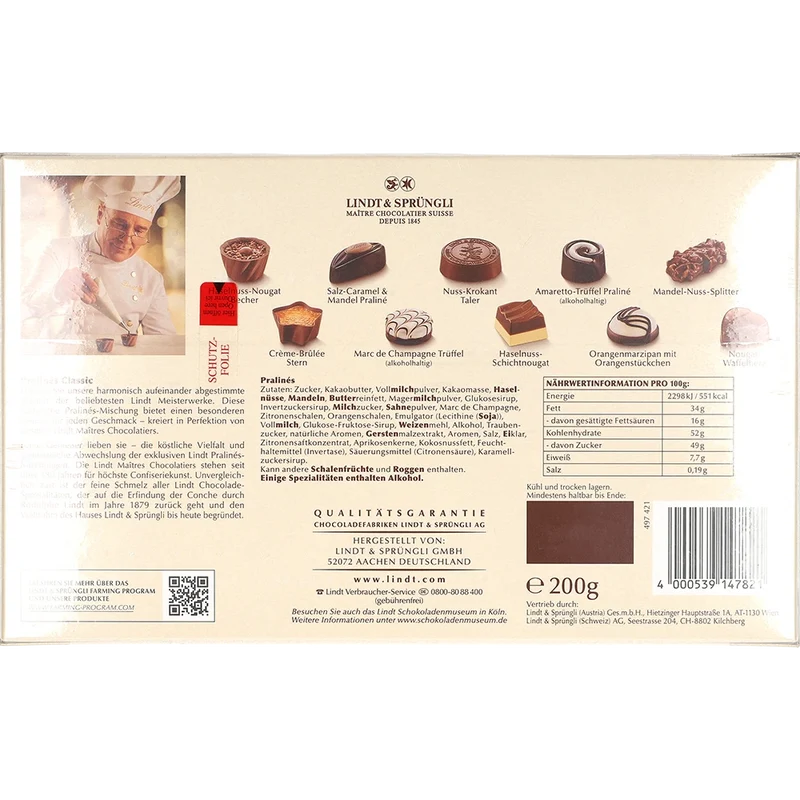 Lindt Pralines Classic 200G PCK