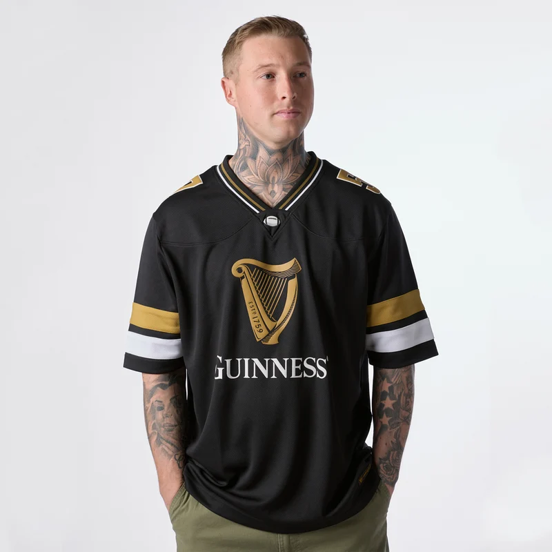 Guinness Black American Football Jersey