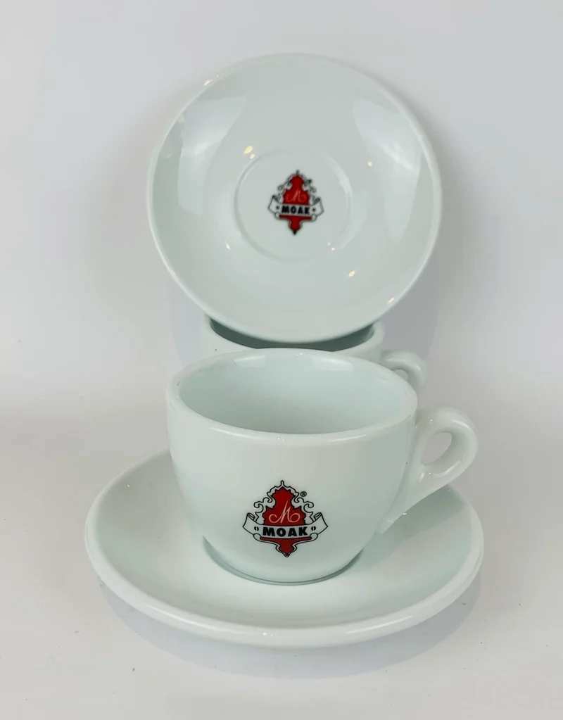 Moak Kaffeetassen/Cappuccino Tassen mit Untertasse (6er Set)