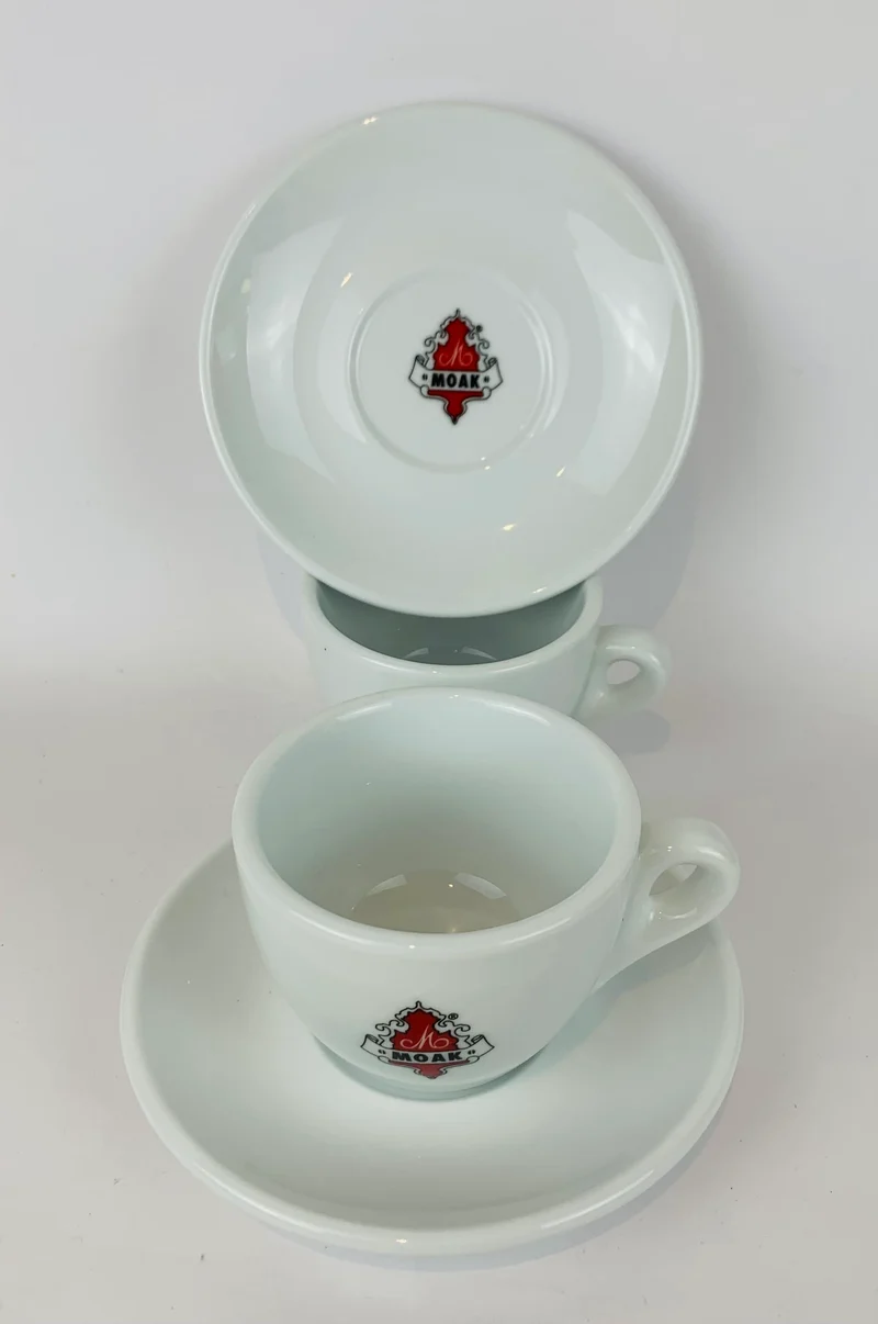 Moak Kaffeetassen/Cappuccino Tassen mit Untertasse (6er Set)