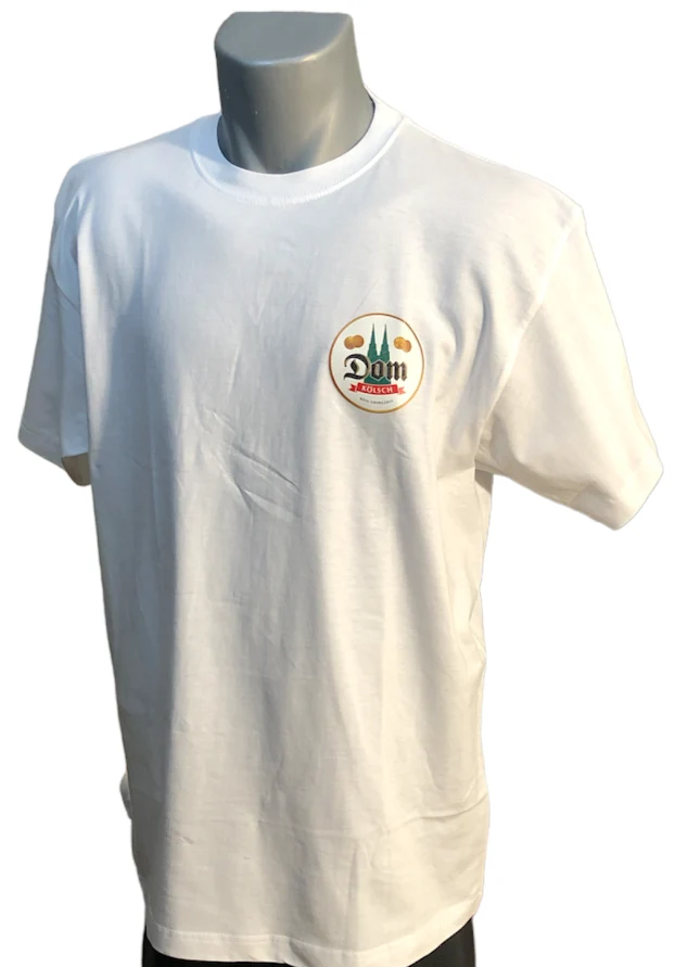 Herren T-Shirts Gr. L Dom Kölsch in Weiß Rundhals