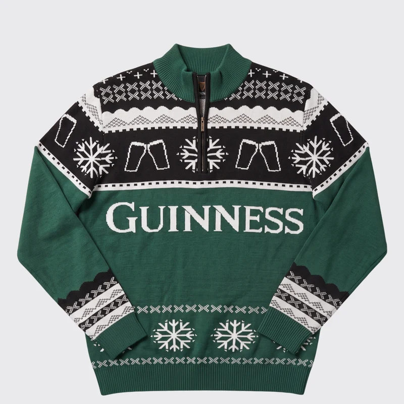 Guinness Holiday Quarter Zip - Green