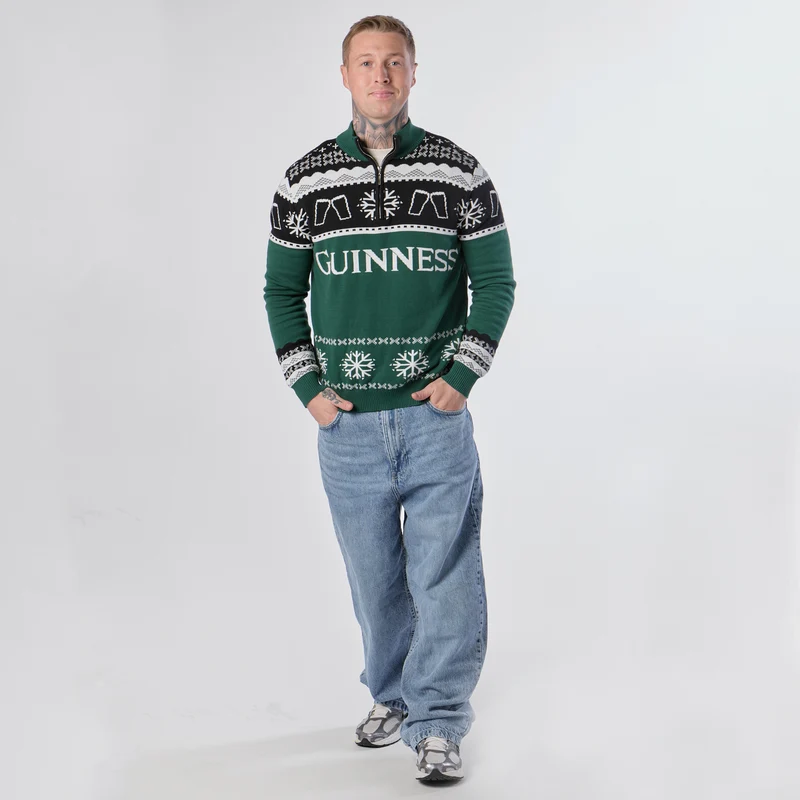 Guinness Holiday Quarter Zip - Green