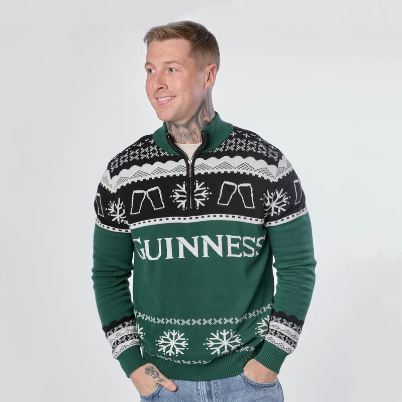 Guinness Holiday Quarter Zip - Green