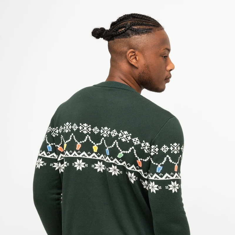 Guinness Holiday Pint Lights Sweater - Green