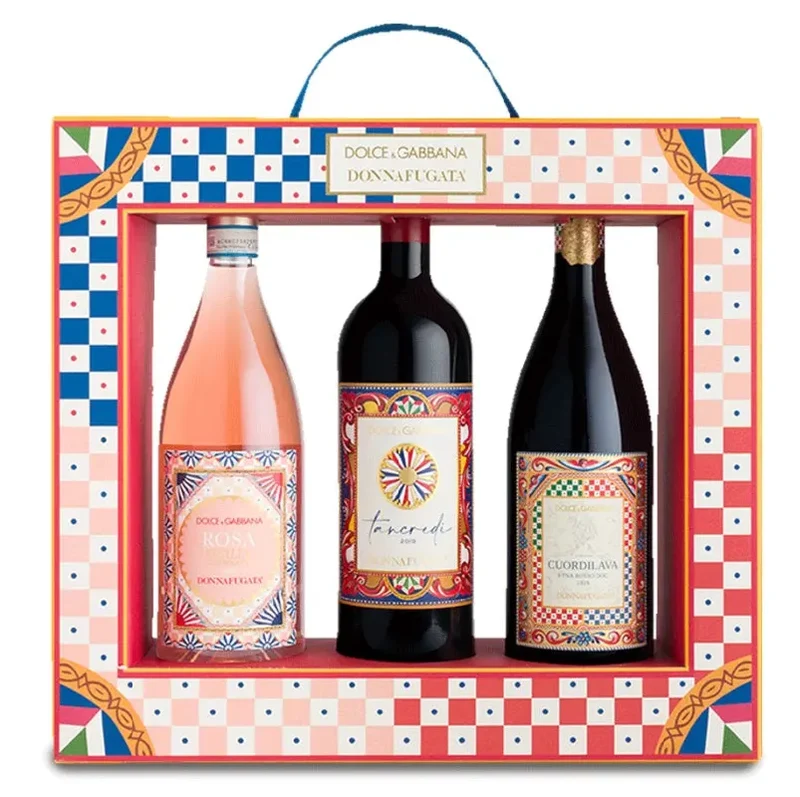 Confezione Regalo Cornice Dolce&Gabbana con Rosa, Tancredi e Cuordilava, Donnafugata
