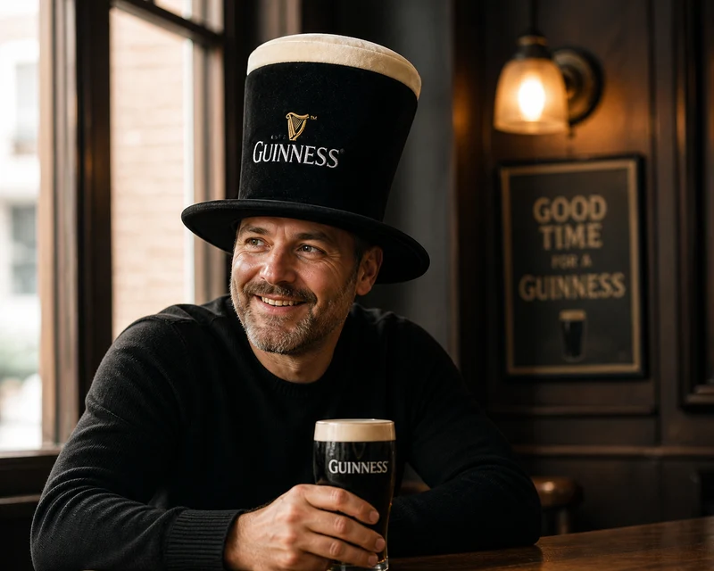 Guinness Black Pint Fun Hat