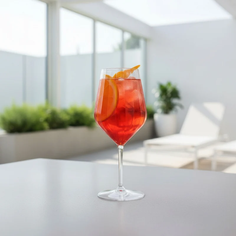 Kunststoffglas Aperol mit Facetten | Weinglas Reflex Cocktailglas | 2-er Set