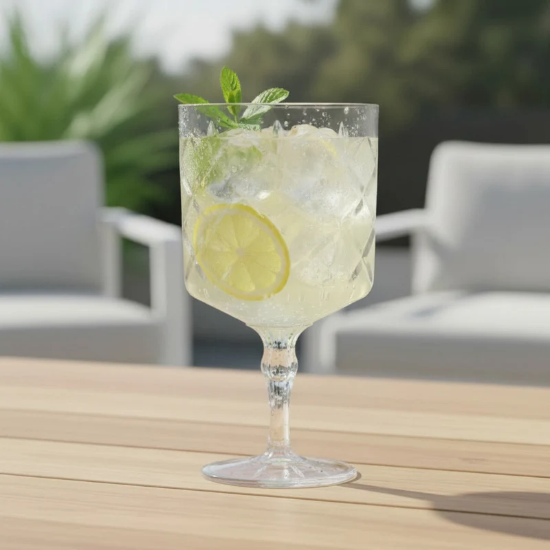 Kunststoffglas Kristall | Gin Glas Kelch | 2-er Set