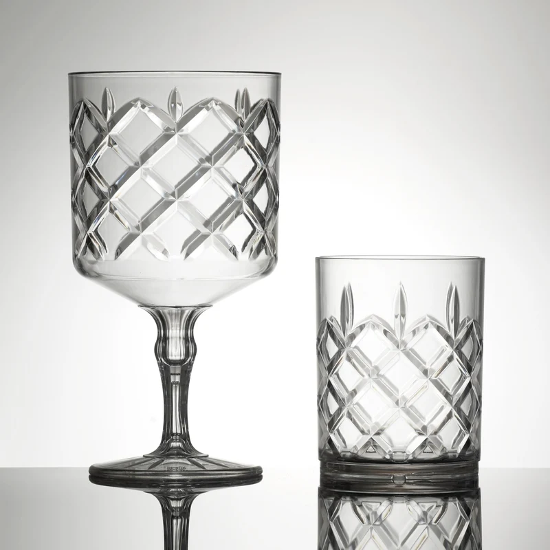 Kunststoffglas Kristall | Gin Glas Kelch | 2-er Set
