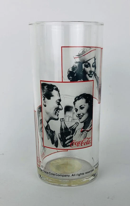 1 x Coca Cola Glas Ca. 0,2l