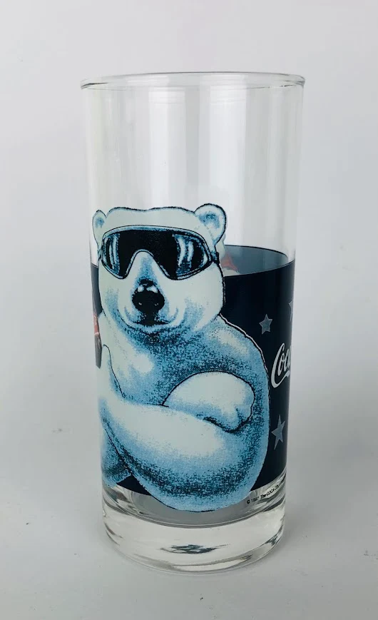 1 x Coca Cola Glas Ca. 0,2l