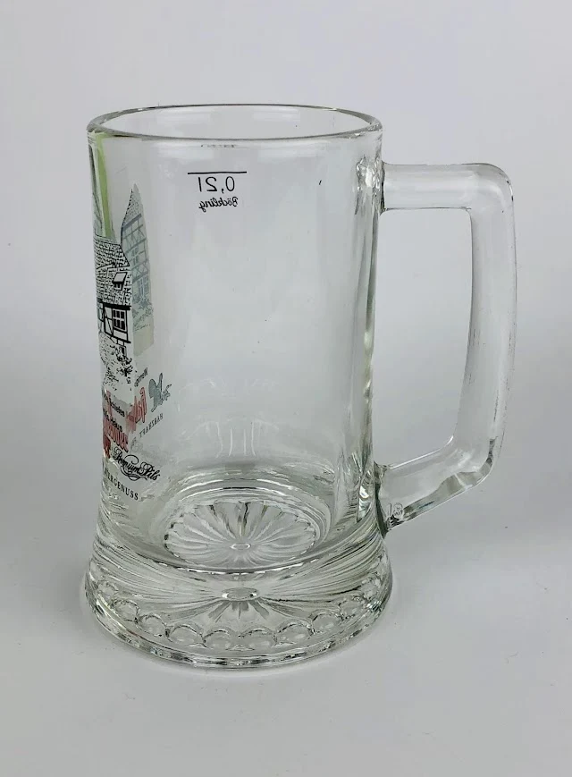 1 x Hasseröder Bier Krug 0,2l - " Motiv 3 : Wernigerode, Schiefes Haus "